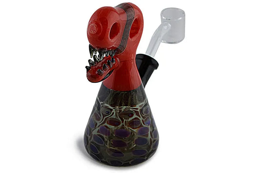 Dino Head Dichro Glass Rig - Discreet Smoker