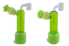 Straight Tube Milky Glass Rig Kit - Discreet Smoker