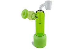 Straight Tube Milky Glass Rig Kit - Discreet Smoker