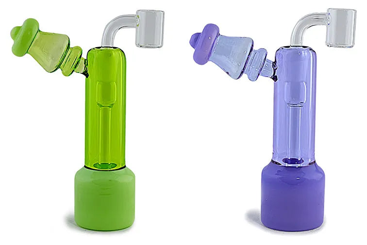 Straight Tube Milky Glass Rig Kit - Discreet Smoker
