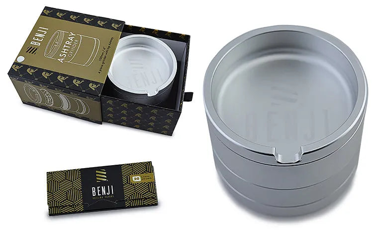 Benji XL Ashtray Grinder (4") - Discreet Smoker