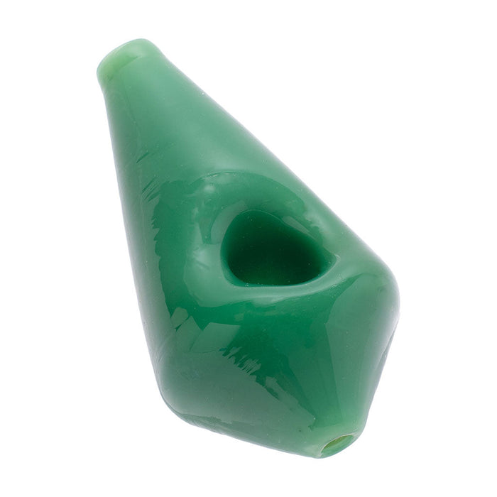 DIAMOND GLASS HAND PIPE, Jade Green