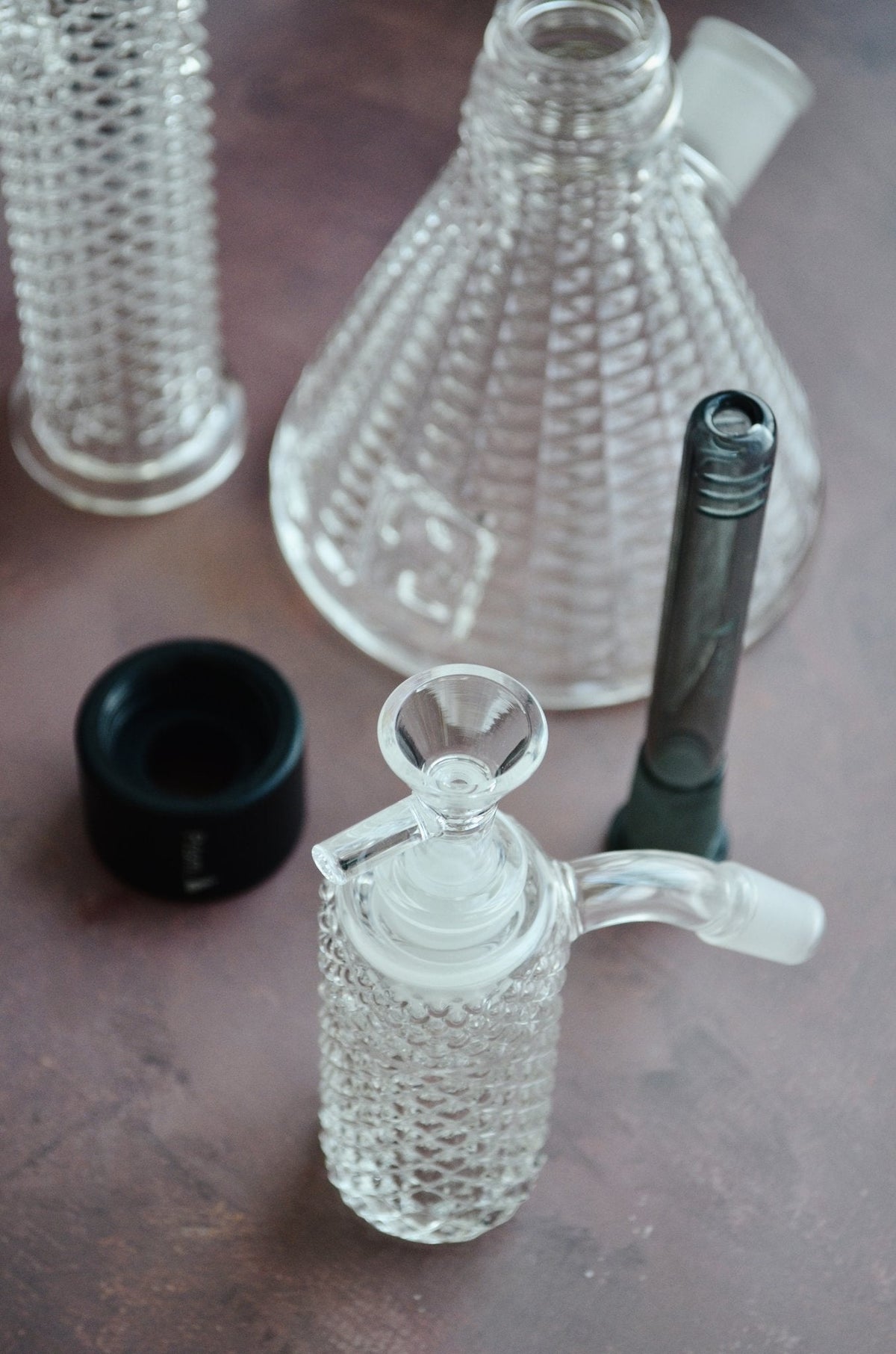 Jane West x Prism Ash Catcher 14mm 45° | Clear - Discreet Smoker