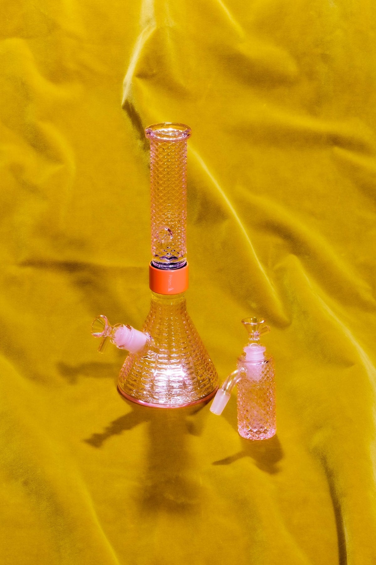 Jane West x Prism Ash Catcher 14mm 45° | Pink - Discreet Smoker