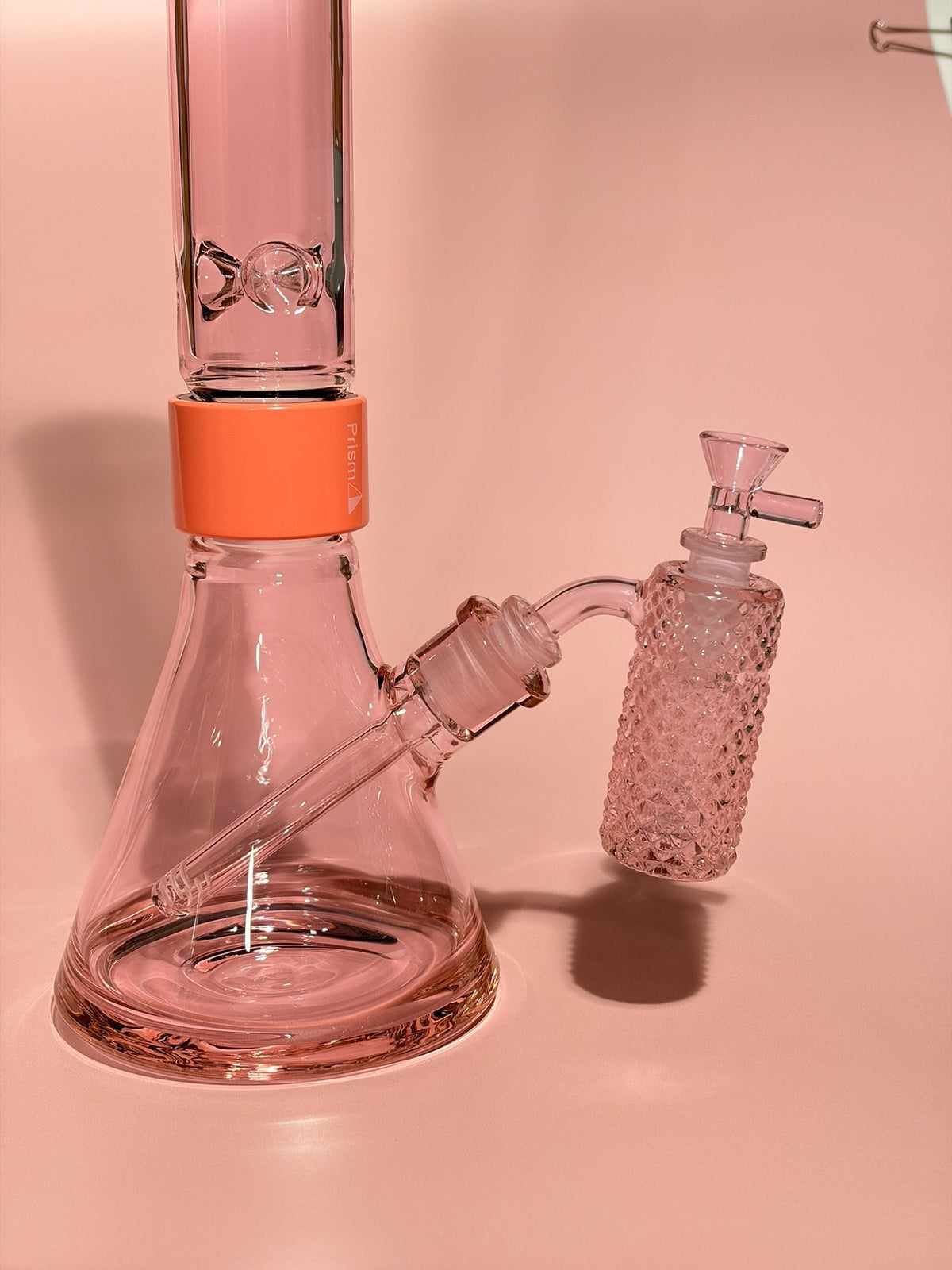Jane West x Prism Ash Catcher 14mm 45° | Pink - Discreet Smoker
