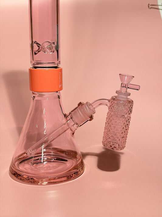 Jane West x Prism Ash Catcher 14mm 45° | Pink - Discreet Smoker