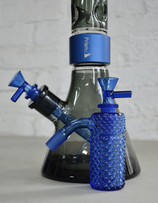 Jane West x Prism Ash Catcher 14mm 45° | Sapphire Blue - Discreet Smoker