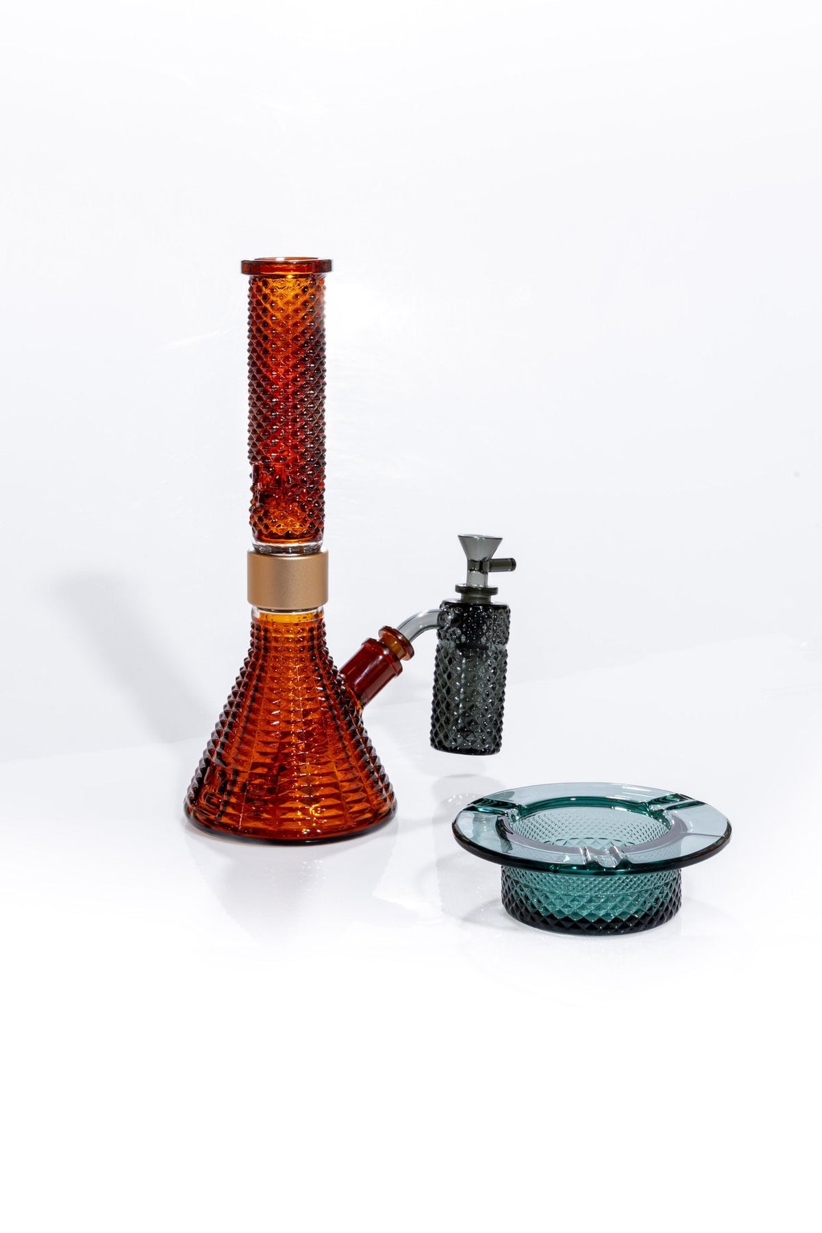 Jane West x Prism Ash Catcher 14mm 45° | Smoke Gray - Discreet Smoker