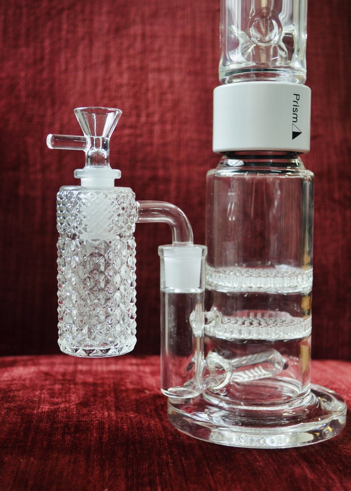Jane West x Prism Ash Catcher 14mm 90° | Clear - Discreet Smoker