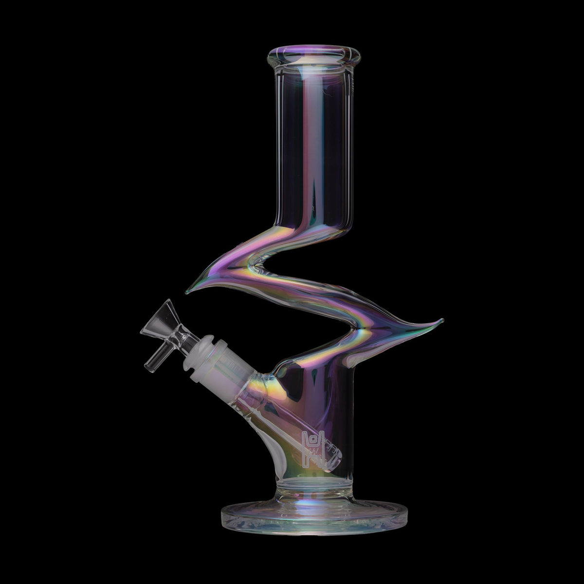 Human Grade Iridescent Zing Water Pipe - Discreet Smoker
