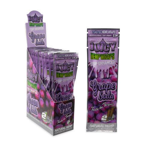 Juicy Jays Terp Enhanced Hemp Wraps 2pk Pouch 25ct POP Display - Discreet Smoker