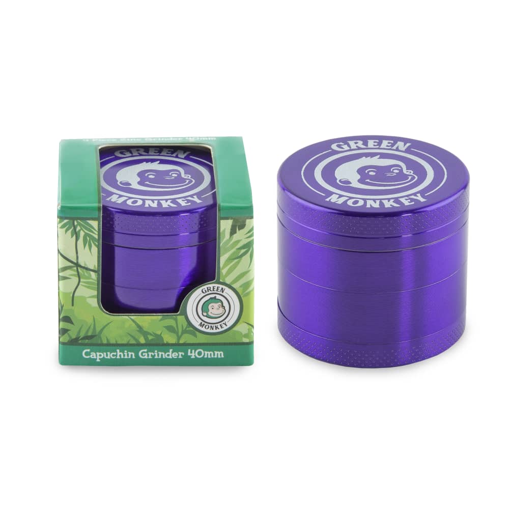 Green Monkey Grinder - Capuchin 4pc - 40mm - Discreet Smoker