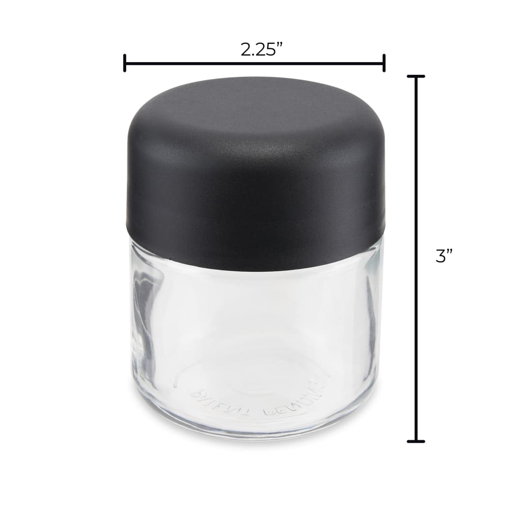3oz Child Resistant Glass Jar and Cap 160ct Bulk - Discreet Smoker