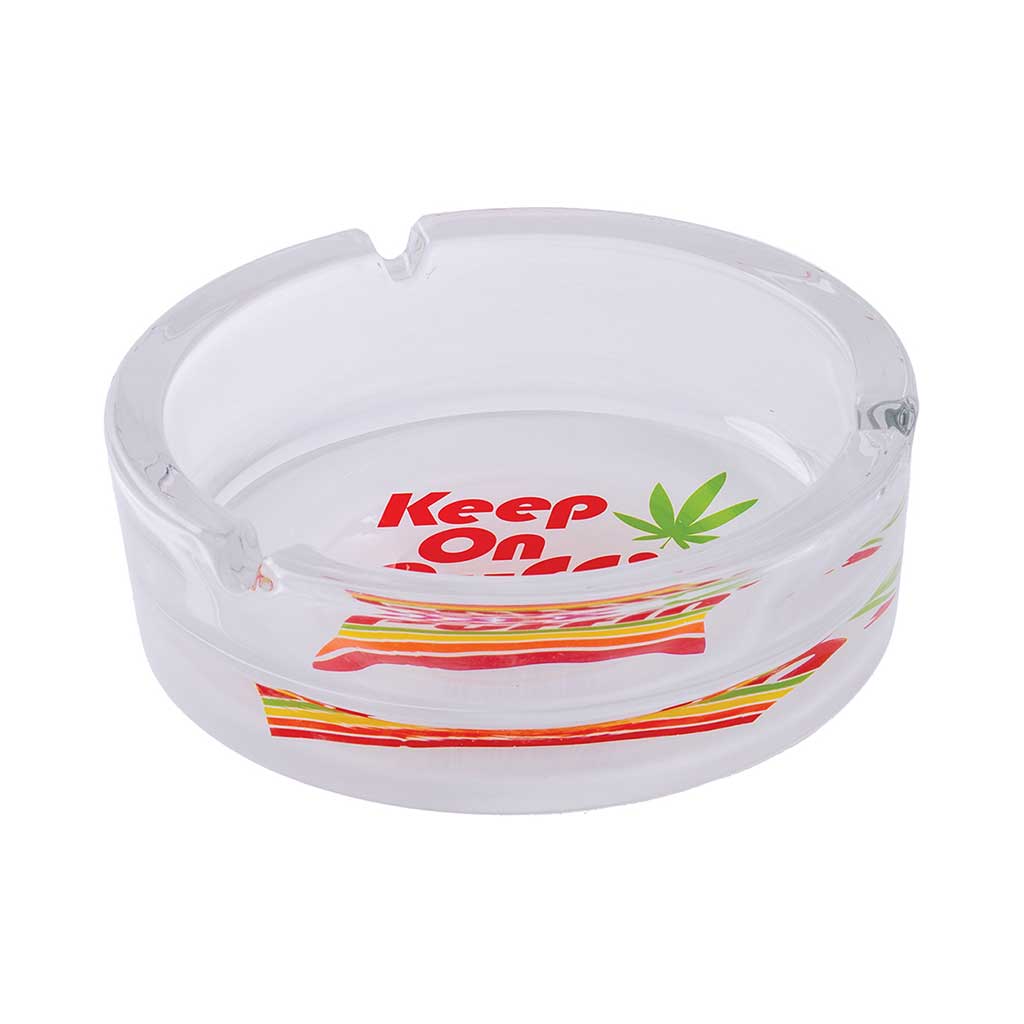 KEEP ON PUFFIN GLASS ASHTRAY - Discreet Smoker