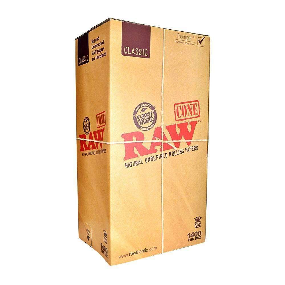 RAW Classic King Size Cones Bulk - 1400ct - Discreet Smoker