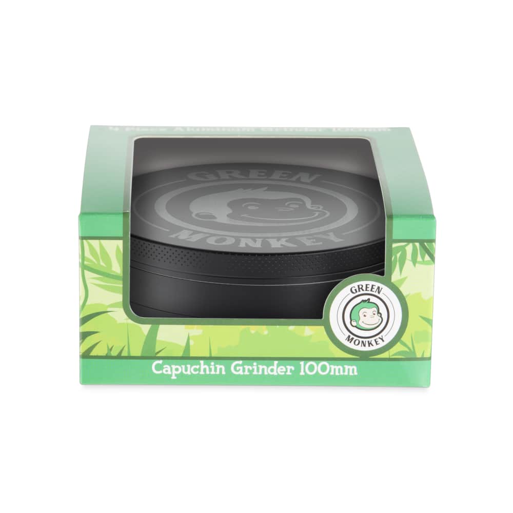 Green Monkey Grinder - Capuchin 4pc - 100mm - Discreet Smoker