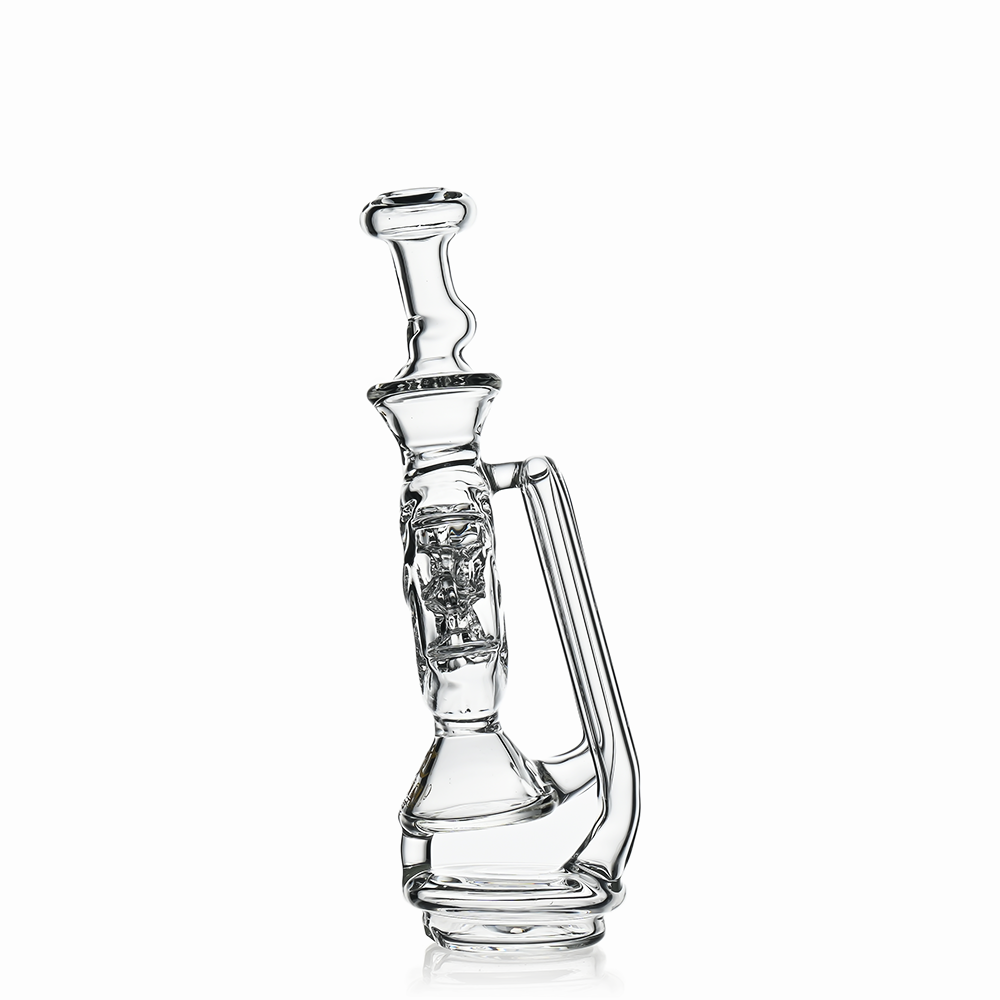 7" Swiss Hole Klein Recycler Glass Attachment for Puffco Peak & Peak Pro | Croia Glass - Discreet Smoker