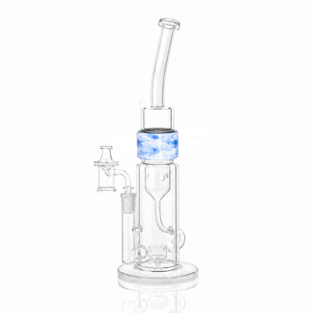 Clear Bent Klein Incycler - Discreet Smoker