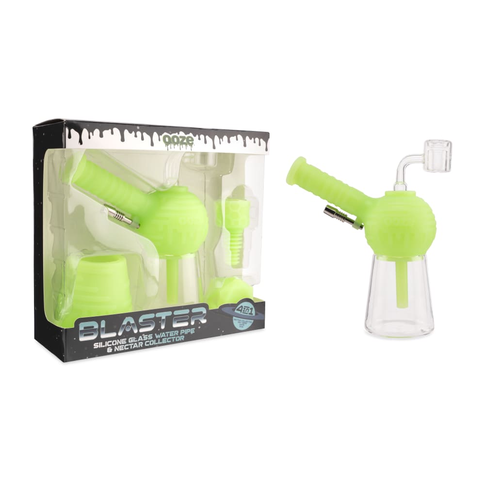 Ooze Blaster Silicone Glass 4-in-1 Hybrid Water Pipe and Dab Straw - Discreet Smoker