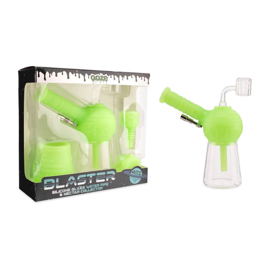 Ooze Blaster Silicone Glass 4-in-1 Hybrid Water Pipe and Dab Straw - Discreet Smoker