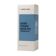 Human Grade Sacred Straight Sandblasted Glass Water Pipe - Discreet Smoker