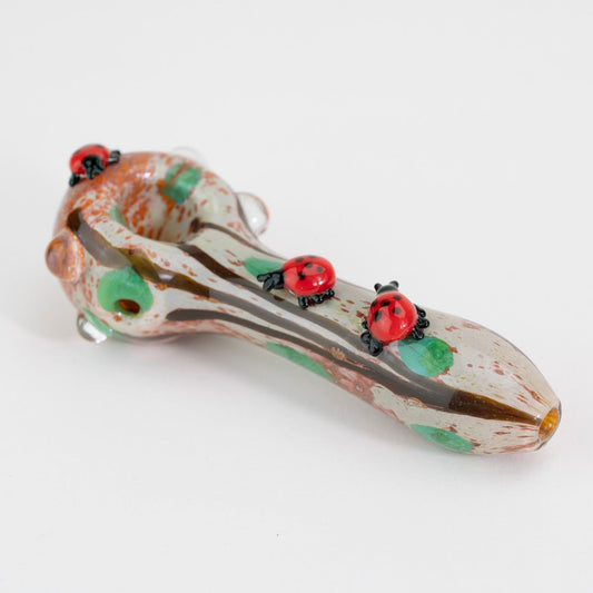 Empire Glassworks Lady Bug Mini Spoon Pipe - Discreet Smoker