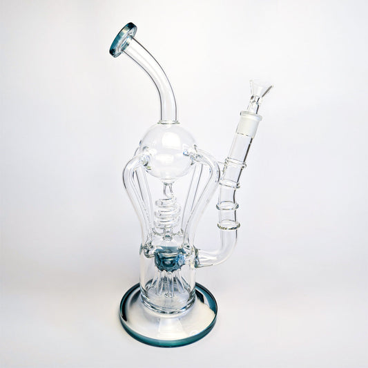 COIL AND SPRINKLER TREE DUAL PERC RECYCLER RIG - Discreet Smoker