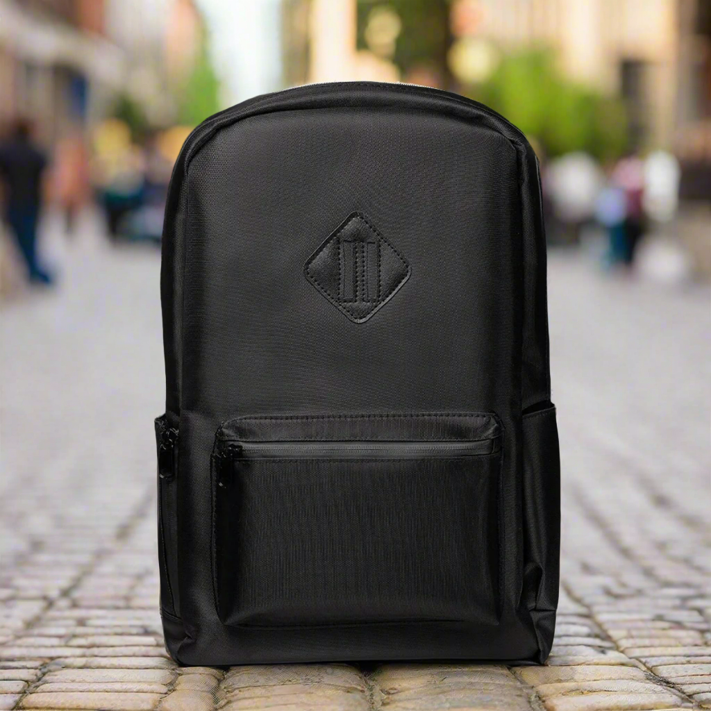 Smell Proof Backpack with Lock (Black) - Discreet Smoker