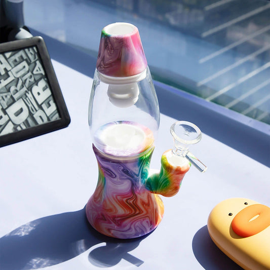Lava Lamp Silicone Water Bong - Discreet Smoker