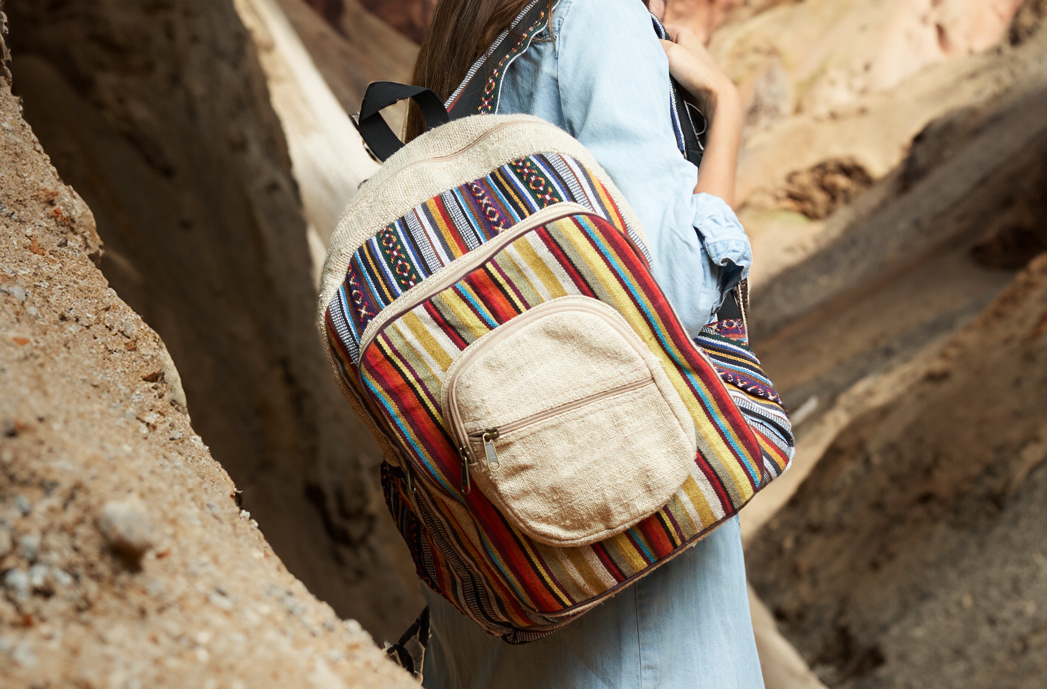 Core Hemp Large Backpack - ॐ Boho - Discreet Smoker