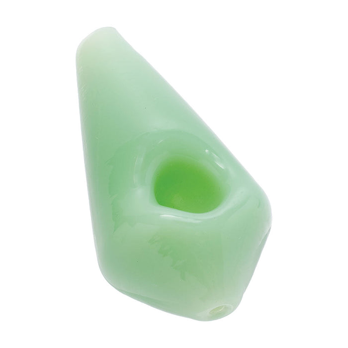 DIAMOND GLASS HAND PIPE, Light Green