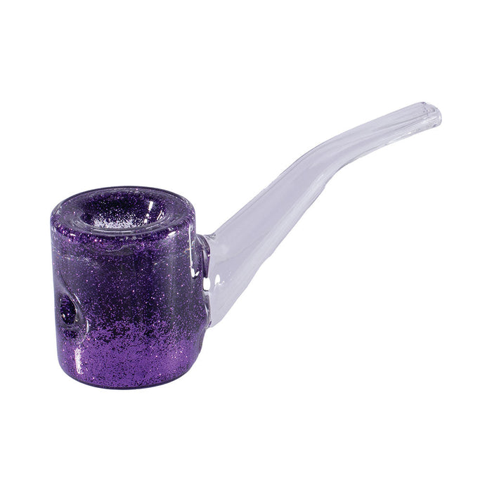LIQUID GLITTER SHERLOCK HAND PIPE, Purple