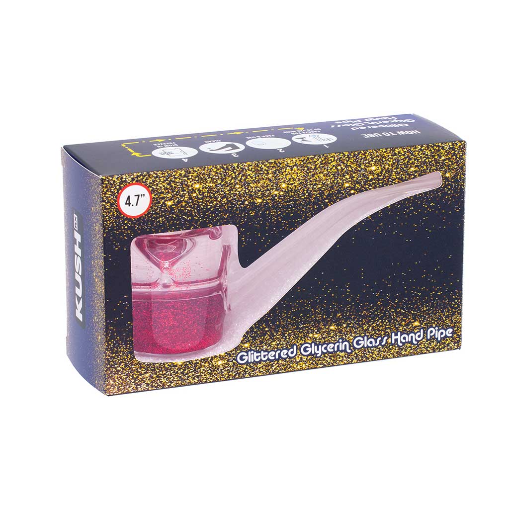 LIQUID GLITTER SHERLOCK HAND PIPE - Discreet Smoker