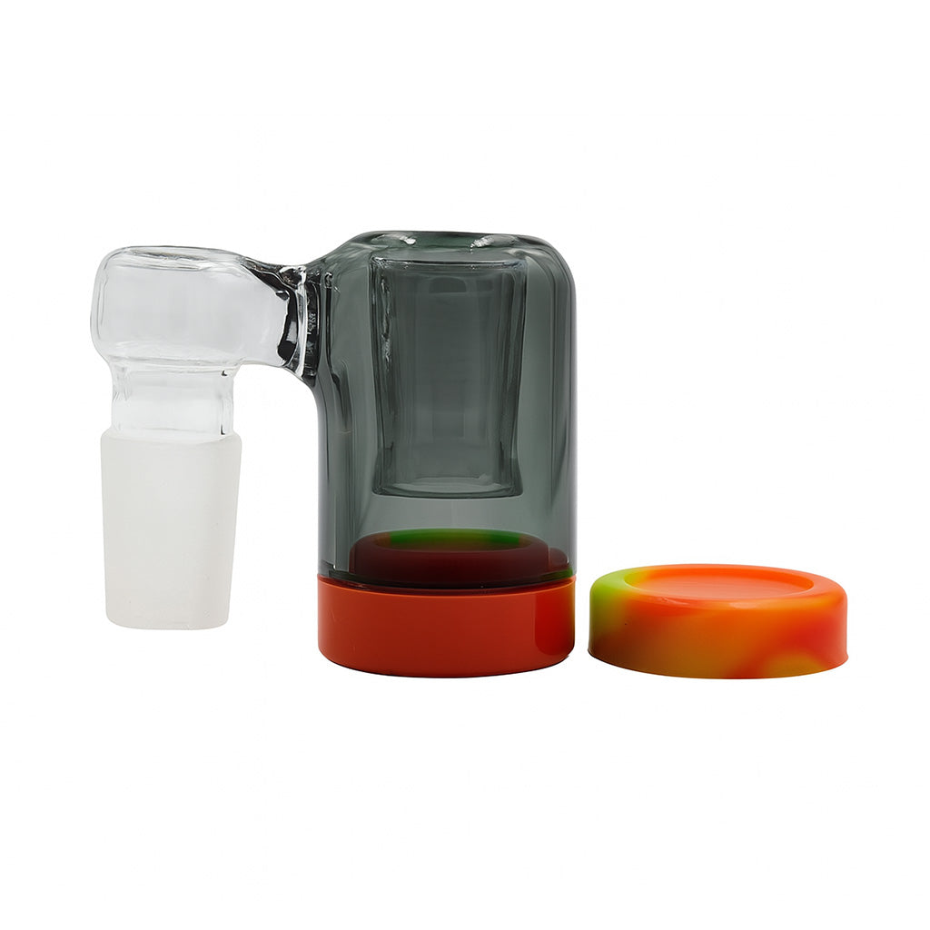 LOW PROFILE BASE RECLAIM CATCHER WITH SILICONE JAR - Discreet Smoker