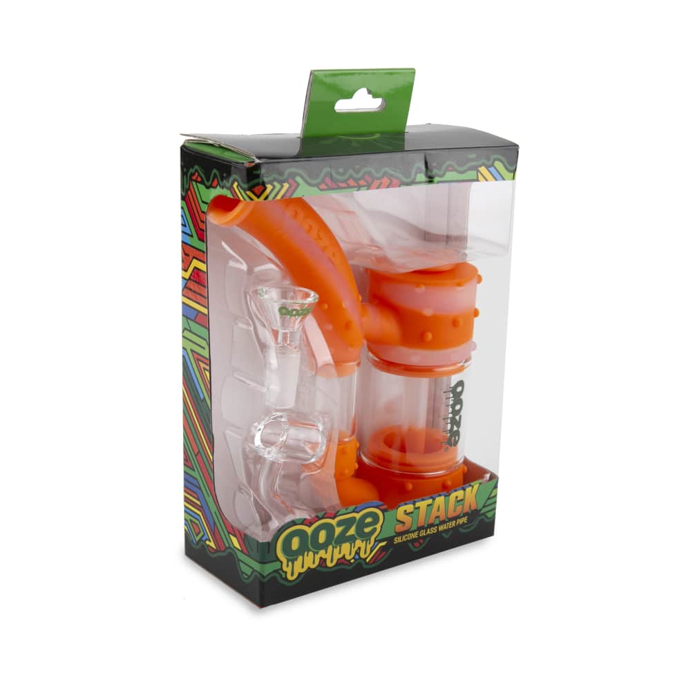Ooze Stack Pipe Silicone Bubbler - Discreet Smoker