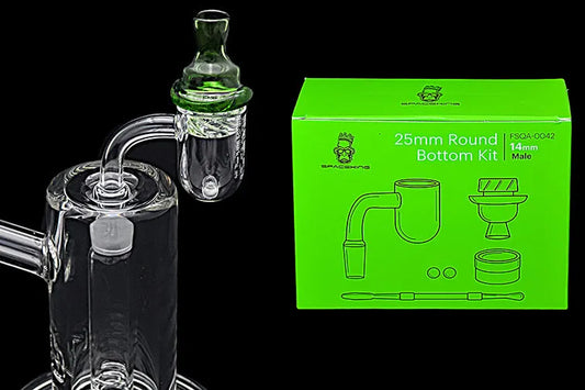 Space King 25mm Round Bottom Banger Kit (Neon Green) - Discreet Smoker