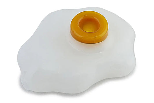 Poached Egg Glass Pipe - Discreet Smoker
