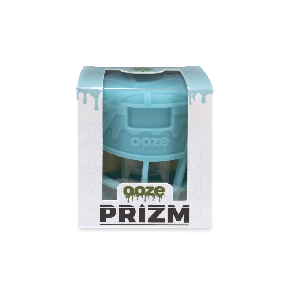 Ooze Prizm Silicone-Wrapped Glass Stash Jar - Discreet Smoker