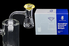 Space King Hourglass Diamond Banger Kit (Blue / Gray) - Discreet Smoker