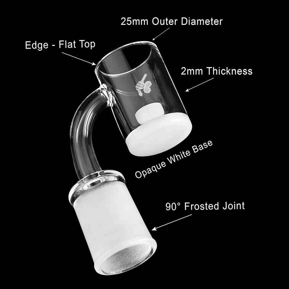 HONEY & MILK CORE REACTOR QUARTZ BANGER - 90° DEGREE | YL - Discreet Smoker