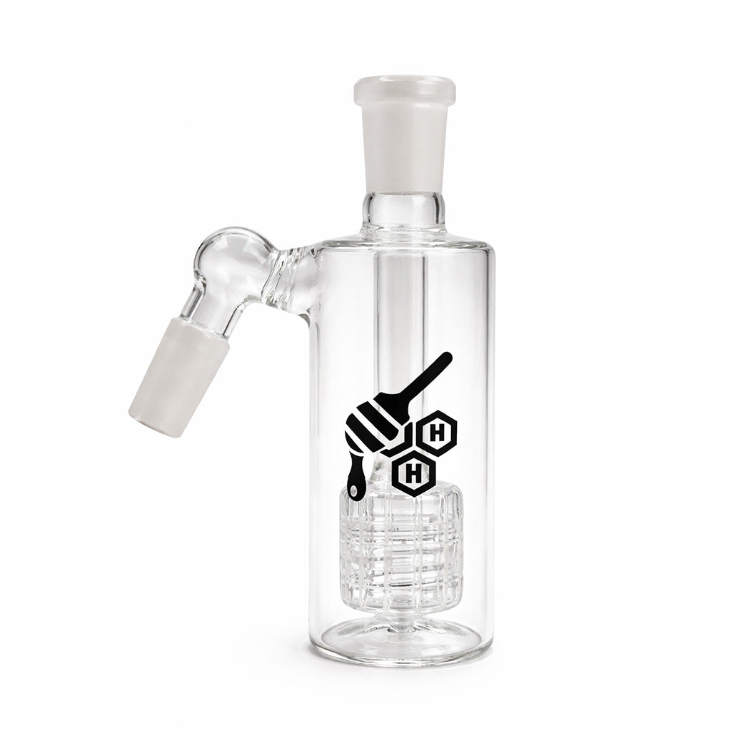 HONEYBEE HERB MATRIX PERC GLASS CYLINDER ASH CATCHER - Discreet Smoker