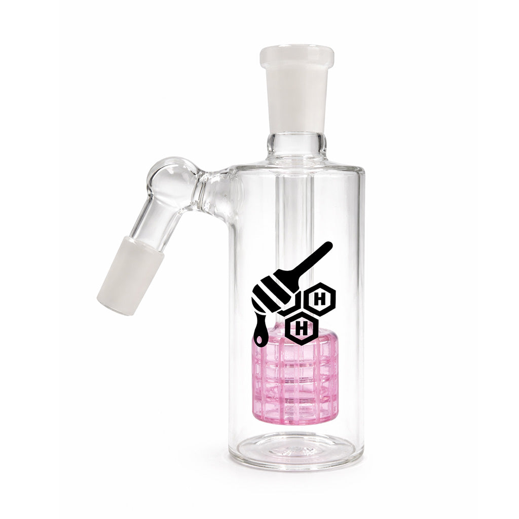 HONEYBEE HERB MATRIX PERC GLASS CYLINDER ASH CATCHER - Discreet Smoker