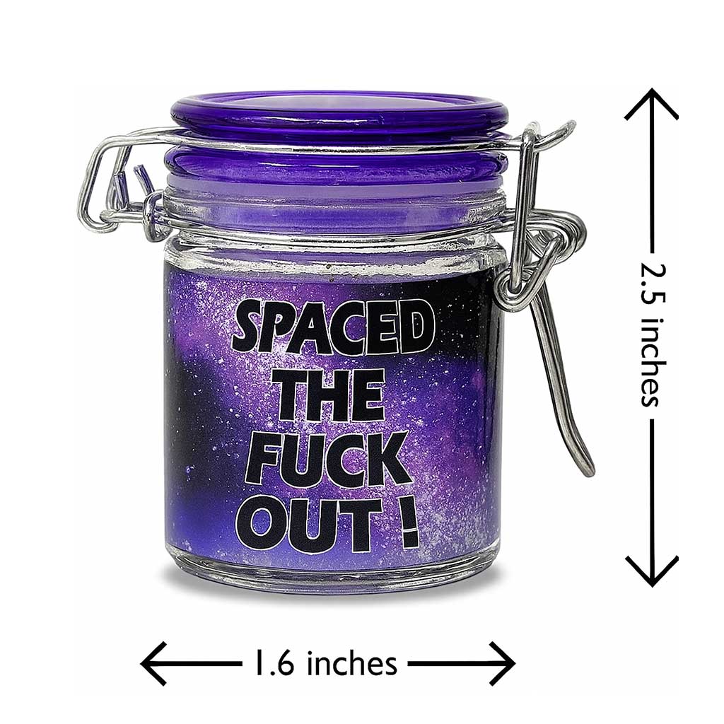 MINI SPACED THE FUCK OUT STORAGE JAR WITH CLAMPING LID - Discreet Smoker