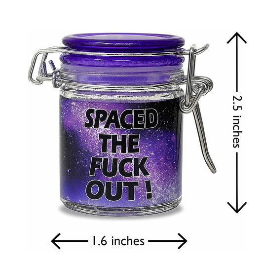 MINI SPACED THE FUCK OUT STORAGE JAR WITH CLAMPING LID - Discreet Smoker