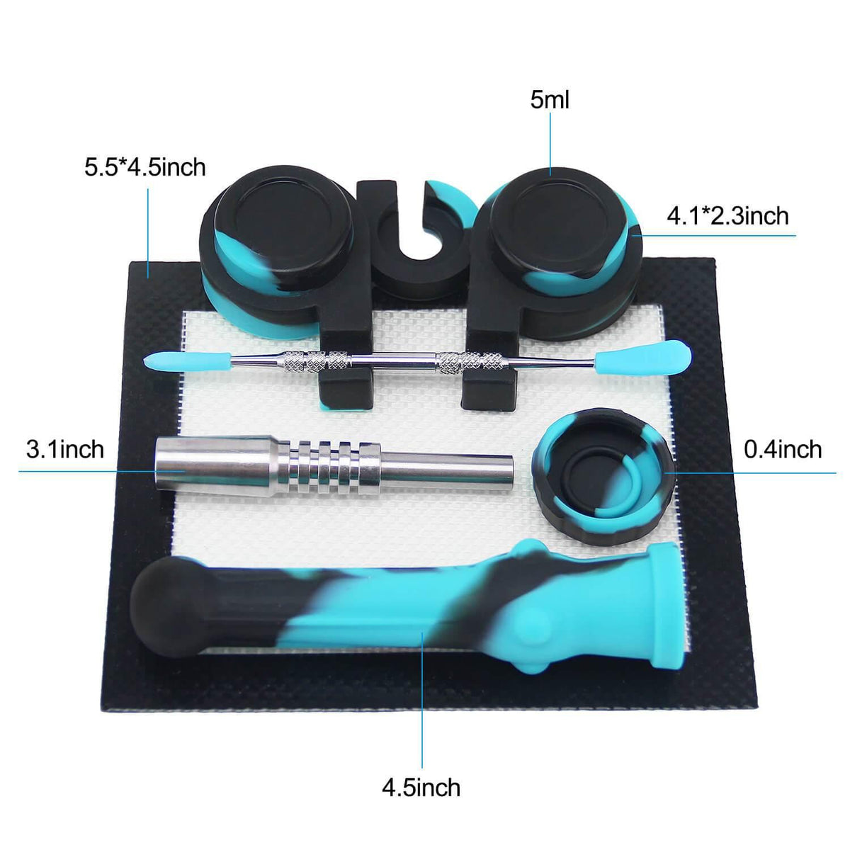 Silicone Dab Straw Kit 6.5" - Discreet Smoker