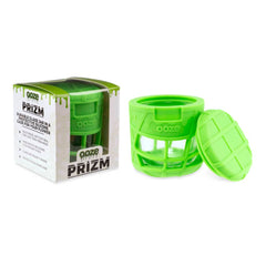 Ooze Prizm Silicone-Wrapped Glass Stash Jar - Discreet Smoker