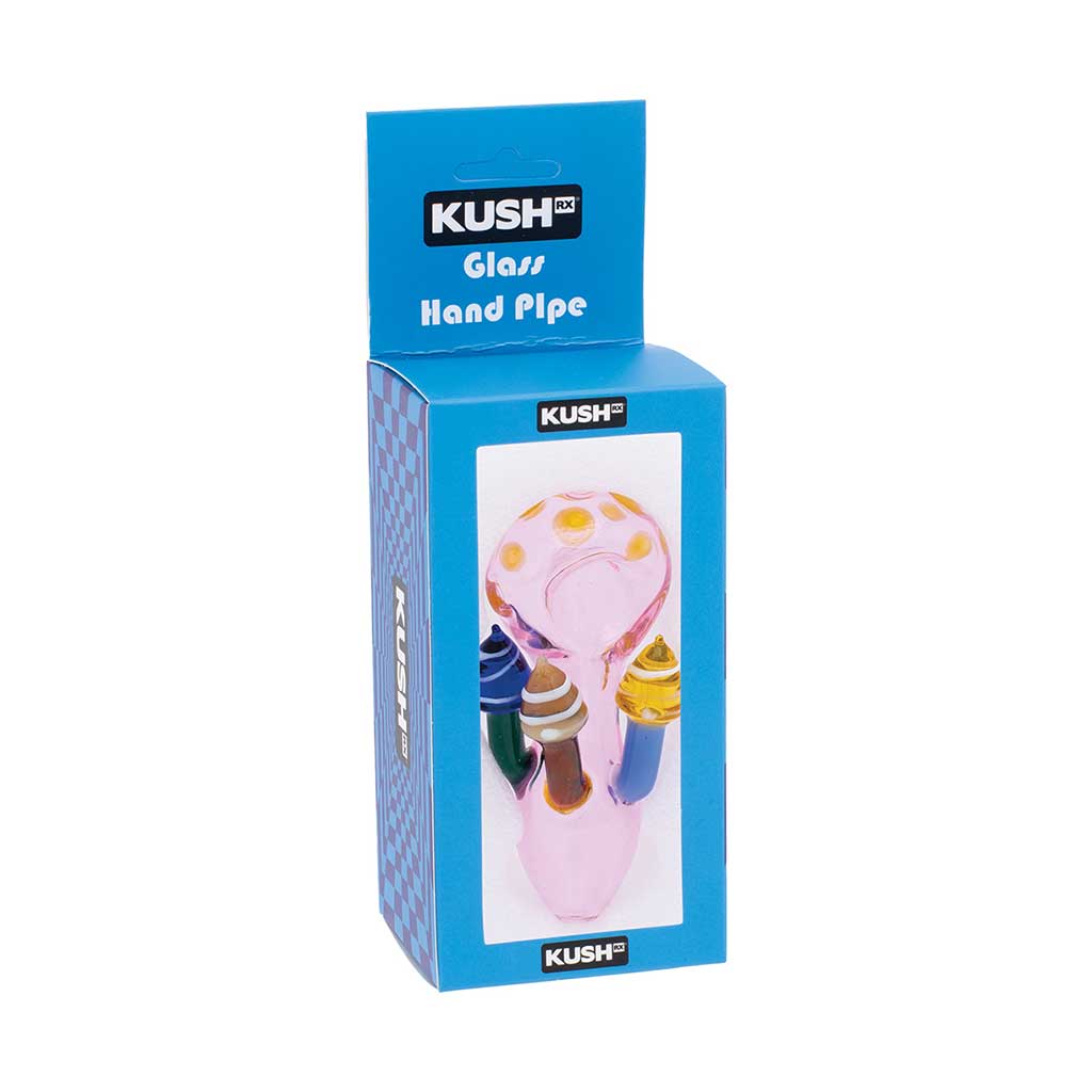 MUSHROOM CHARACTER GLASS HAND PIPE - Discreet Smoker
