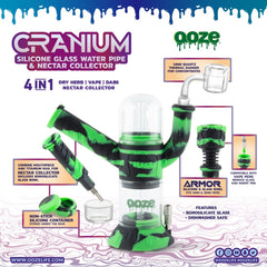 Ooze Cranium Silicone 4-in-1 Hybrid Water Pipe - Discreet Smoker