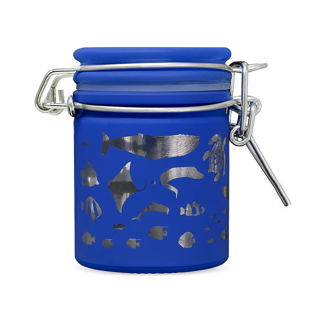 NEON BLUE SEA CREATURES MINI STASH JAR - Discreet Smoker