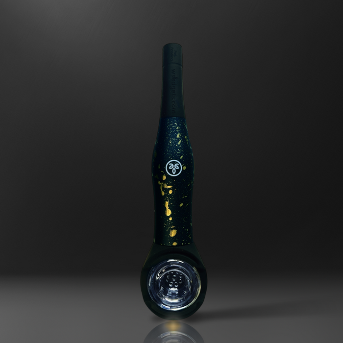 Maze-X Pipe - Waterless Filtering and Cooling Pipe, Gold Splatter